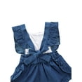 thumbnail image 5 of Baby Girls Summer Romper, Square Neck Short Jumpsuit with Ruffle Decoration, 5 of 8