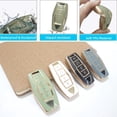 thumbnail image 4 of Key Fob Cover Compatible with Mitsubishi Outlander 4 Button TPU Leather Silicone Keychain Case Holder Protector,4 Buttons Gold Green, 4 of 6