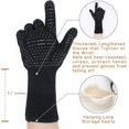 thumbnail image 3 of Gloves 800c Heat Resistant Grill Gloves Fireproof Barbecue Grilling Potholders Silicone Non-slip Barbeque, 3 of 5