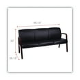 thumbnail image 6 of Alera ALERL2319M Reception Lounge WL Series 65.13 in. x 26.13 in. x 33 in. 3-Seat Sofa - Black, 6 of 9