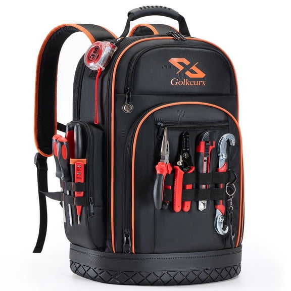 Mochila de herramientas Golkcurx Heavy Duty 1680D para electricista