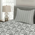 thumbnail image 2 of Ambesonne Music Quilted Coverlet 2 Pcs, Sketchy Notes, Twin Size, Black and White, 2 of 4