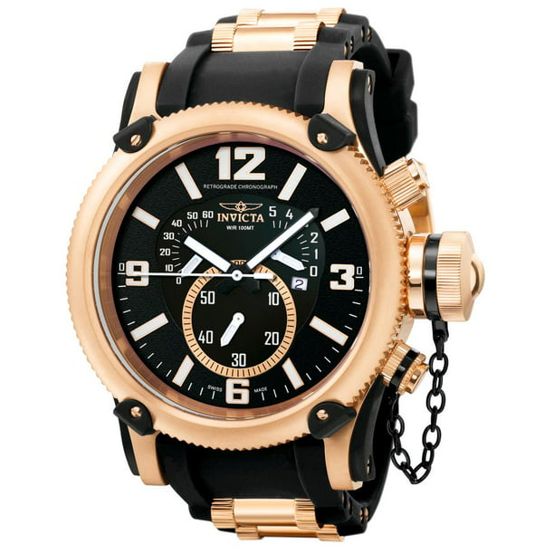 Invicta Men's 5669 Swiss Made Rose Gold Russian Diver Retrograde  Chronograph Watch