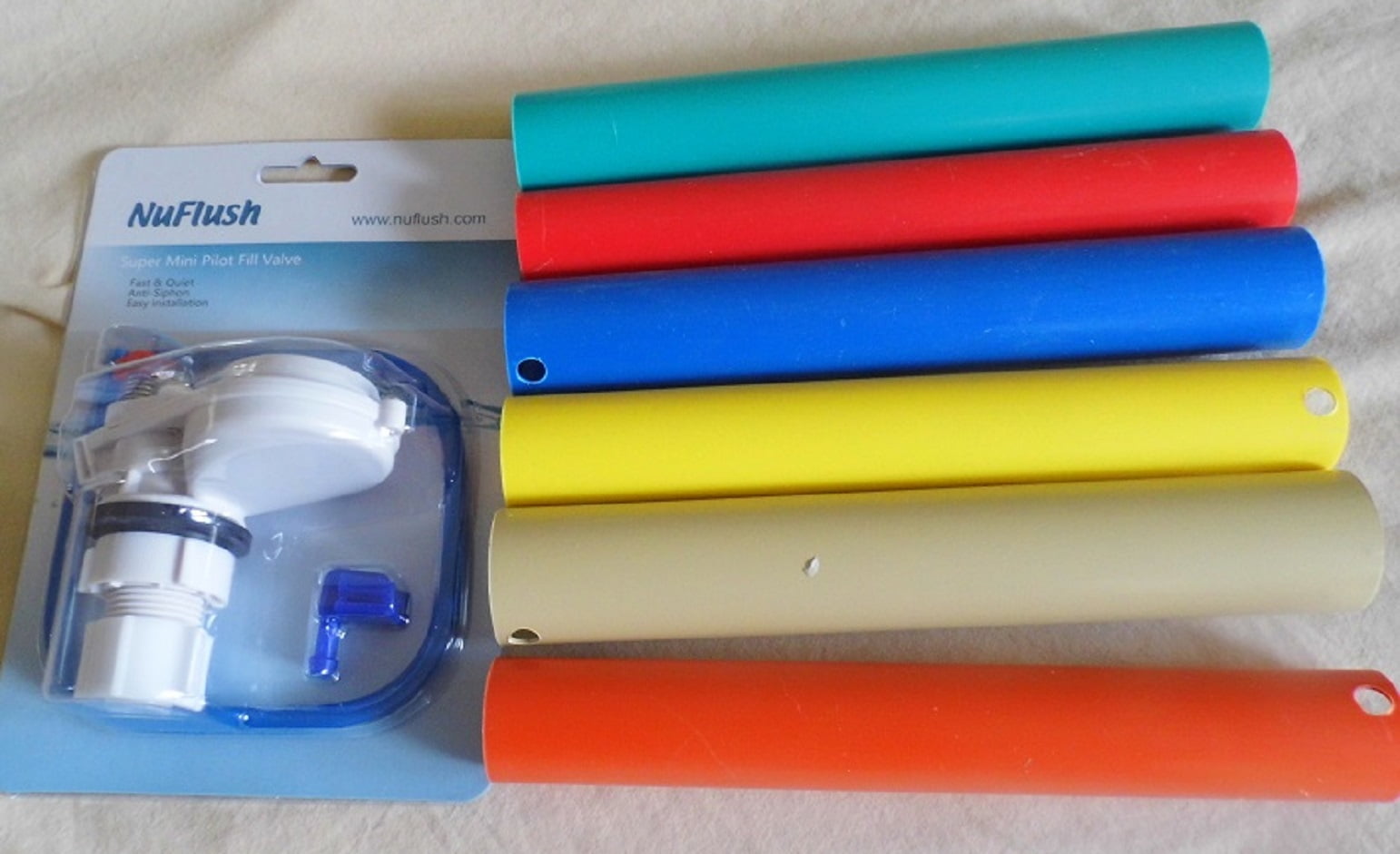 NuFlush HighSpeed Toilet Fill Valve With 6 Overflow Extension Tubes