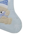 thumbnail image 4 of Northlight Baby's 1st Christmas Embroidered Teddy Bear Stocking - 19" - Blue and White, 4 of 4