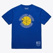 Unisex Mitchell & Ness Royal Golden State Warriors Hardwood Classics Arch T-Shirt