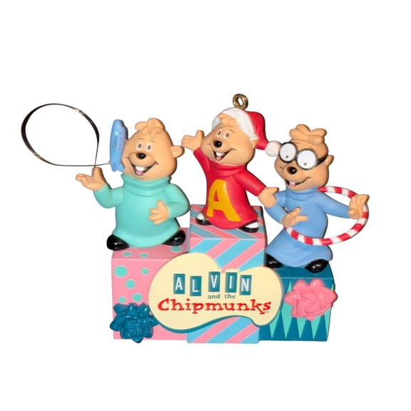 1998 It’s Christmas! Oh Joy! (The Alvin and the Chipmunks Show) Carlton Cards Christmas Tree Ornament CXOR-102N