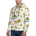 thumbnail image 3 of Salouo Cute Frog Pattern Men's Fall Hoodie Sweatshirt,Sport Hoodie with Pockets for Men Pullover Casual Hooded Sweatshirt-Small, 3 of 7