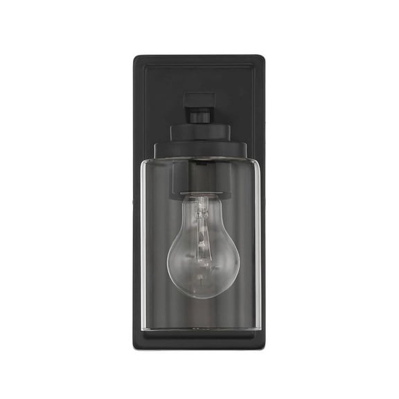 Craftmade - Clark 1 Light 10 in. Flat Black Finish Wall Sconce with Clear Glass