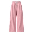 thumbnail image 5 of Children Winter Warm Pants Elastic Waist Side Pockets Wide-leg Sports Sweatpants Long Pants for Boy Girls, 5 of 8