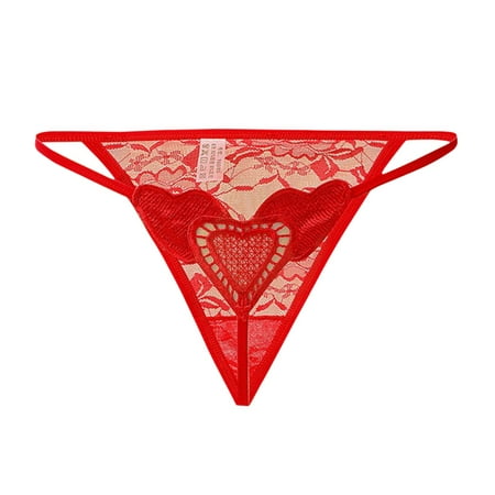 Midwennn Women Underwear Briefs Hollow Out Thong Transparent Underpants Lingerie Girls G String Fuzzy Robe 2xl