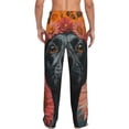thumbnail image 3 of Picia Sunflower Black Dog Mens Soft Woven Cotton Elastic Waistband Sleep Pajama Pant Lounge Sleep Pant With Pockets And Drawstring-Small, 3 of 9