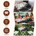 thumbnail image 7 of Marble Black Round Tablecloth, Fitted Table Cover with Elastic for 55"-60" Round Tables, Abstract Gold White Brick Stone Motif Table Cloth Outdoor Indoor Dinning Party Waterproof Tablecloths, 7 of 7