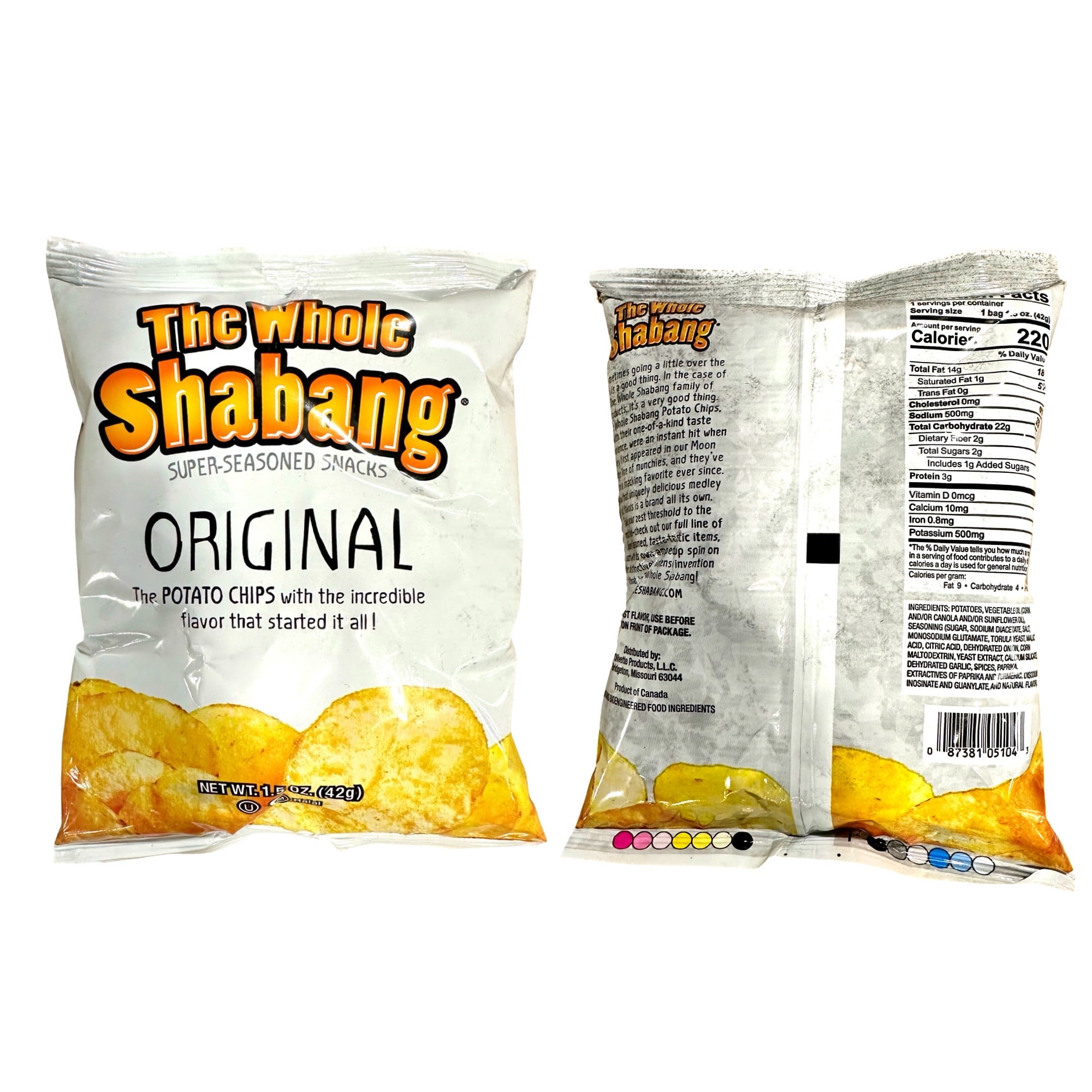 The Whole Shabang Potato Chips by Moon Lodge 1.5 Oz | Original | Pack of 12
