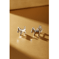 thumbnail image 5 of SilverCloseOut Sterling Silver Teens Small Dog Stud Earrings 0.27in, 5 of 9