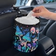 thumbnail image 3 of Renewold Reusable Car Garbage Can Collapsible & Portable Car Trash Can Blue Psychedelic Mushroom Car Truck Organization Bag Universal Auto Decor Accessories, 3 of 6