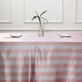 thumbnail image 4 of BalsaCircle 90" x 156" Blush White Satin Stripes Rectangle Tablecloth Dining Linens, 4 of 7