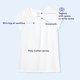 thumbnail image 2 of French Toast - Camiseta de manga corta con cuello redondo para niñas, color azul marino 8 US, 2 of 4