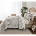 thumbnail image 6 of NEWLAKE 3-Piece Quilt Set Lightweight Bedspread Set Garden Style Floral Quilt for All Season, White and Green Quilt, Queen Size, 6 of 9
