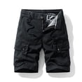 thumbnail image 2 of Eryao Mens Big and Tall Cargo Shorts Knee Length Elastic Waist Pants with Pockets Casual Outdoor Work Hiking Shorts,Black,40, 2 of 9