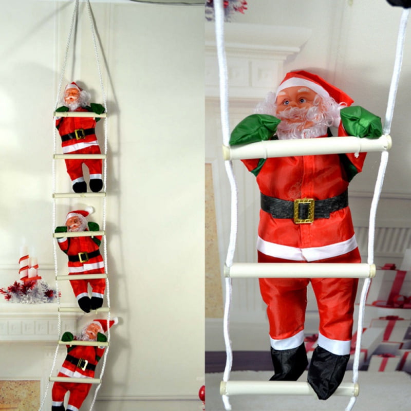 Details about   Christmas Santa Claus Climb Ladder Hanging Decoration Festival Party Supplies 