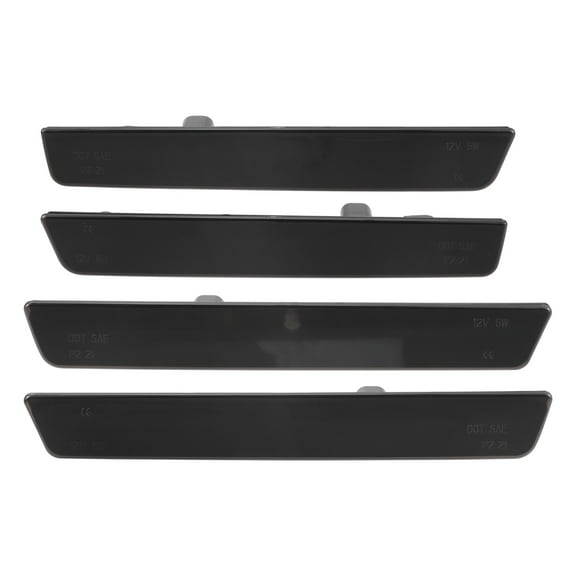 Front Rear LED Side Marker Light 68195788AB for Dodge Challenger Black Lens Amber Red LED Light 2 Pair