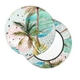 thumbnail image 2 of Fotbe Watercolor Palm Tree Stool Covers Round,Waterproof Round Bar Stool Covers Bar Chair Covers Washable Stool Cushion Slipcover for 12-14 Inch Chair-14 inch, 2 of 7
