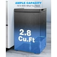 thumbnail image 2 of Crzoe 2.8 Cu.Ft Chest Freezer with Removable Basket and Bottom Defrost Water Drain Top Open Door Freestanding, Mini Freezer, Deep Freezer with Adjustable 7 Thermostat for Apartment/Home,Black, 2 of 7