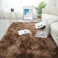 thumbnail image 4 of AuroraX Fluffy Bath Rug Plush Coffee Fancy Non-Slip Backing Bathroom Rug Contemporary Tie-Dye, 4 of 5