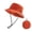 Orange, variant on TOPTIE Packable Boonie Sun Hat for Men & Women Waterproof, Wide Brim Hat with Mesh Panels, Detachable Chin Strap & Carry Bag-Orange