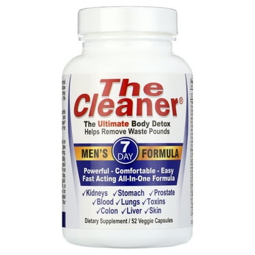 The Cleaner 7Day Ultimate Body Detox - Men's Formula - 52 Caps - Size 1, Blue