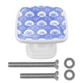 thumbnail image 1 of 4 Pieces Set Drawer Pulls Handle Square Wardrobe Cabinet Knobs with Stainless Steel Screws Furniture Kitchen Decor, 1 of 5
