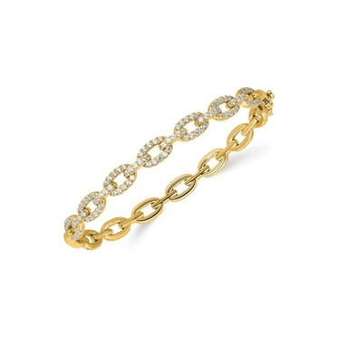 2.16 Carat (Ctw VS2-SI1, D-E) Lab-Grown Diamond Link Bracelet in 14K Yellow Gold