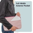 thumbnail image 5 of U Brands Canvas Laptop Sleeve for 13-14 Inch Laptops, Padded Case with Pocket, Pink, 5 of 8