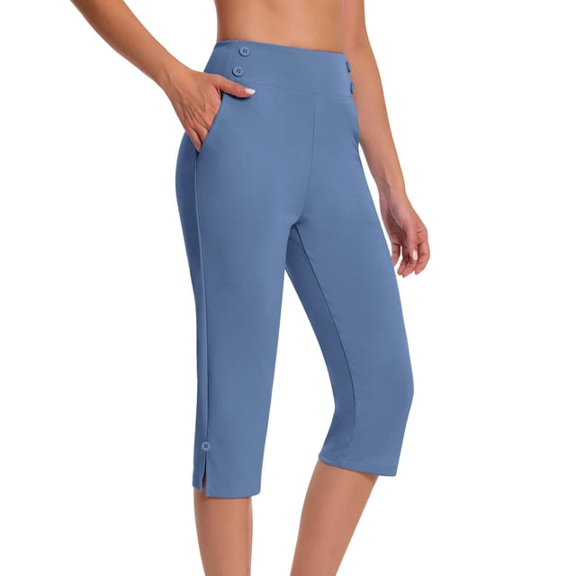 TaTaai Plus Size Yoga Pants for Women High Waist Stretchy Capri Leggings 7/8 Length Tummy Control Workout Pants Non See-Through Athletic Gym Bottoms Gift