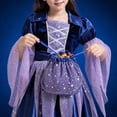 thumbnail image 6 of Halloween Witch Cosplay Costume Set,Star‑Print Witch Gown With Pointed Hat Magic Wand And Candy Bag,Complete Outfit For Masquerade Themed Party Stage Performance.L, 6 of 8