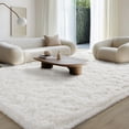 thumbnail image 2 of Alfombra BENRON Soft Fluffy, 9 x 12 pies (270 x 360 cm), color blanco crema, 2 of 5