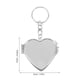 thumbnail image 2 of FELTECHELECTR mini llaveros redondos con espejo de maquillaje compacto de doble cara, llavero plegable con colgante (plata, forma de corazón)., 2 of 6