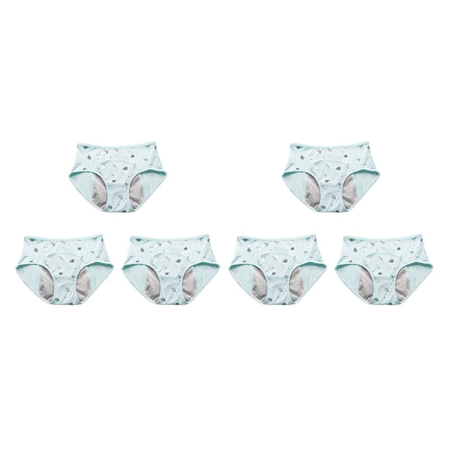 Minnieouse 3X Lovely Girls' Period Ropa interior menstrual fisiológica Calzoncillos Lencería Calzoncillos Hija Adolescente pescado y agua S 2piezas