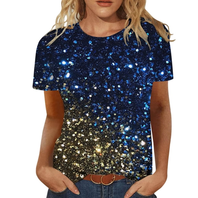 WEAIXIMIUNG Chemises à Manches Longues pour Femmes Travaillant à l'Extérieur T-Shirt Confortable pour Femmes Mode Impression Florale Chemises Col Rond Tee-Shirt Manches Courtes Tunique Blouse
