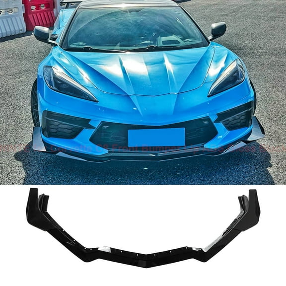 NINTE Front Bumper Lip for 2020-2023 Chevrolet Corvette C8 Spoiler Splitter ABS Carbon Flash Metallic Style