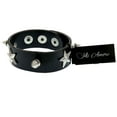 thumbnail image 2 of Mi Amore Spike-studded Star accents Cuff-Bracelet Black & Silver-Tone, 2 of 3