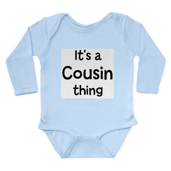 CafePress - Its A Cousin Thing Body Suit - Long Sleeve Cotton Baby Bodysuit