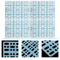 Soimiss 4Pcs Bunny Resting Mat Plastic Sky-blue Cushion Hollow Design for Waste Pet Care