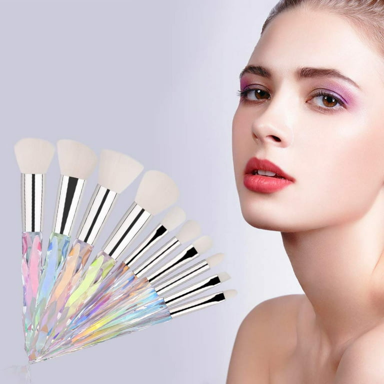 Ykohkofe 10 Makeup Brushes Set Acrylic Makeup Brush Set Beauty Tools Soft  Eye Shadow Brush Cute Highlighters for Teen Girls Makeup Makeup Brushes  Cute