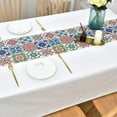 thumbnail image 5 of Wipeable Waterproof Tablecloth Vinyl Tablecloths for Rectangle Tables Heavy Duty PVC Tablecloth for Kitchen Dining Table(Rattan, 78'''' x 60''''), 5 of 6