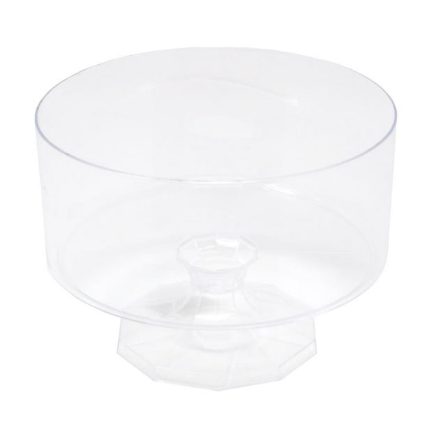 Plastic Trifle Pedestal Bowl, Clear, 41/4Inch