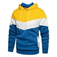 thumbnail image 3 of toraway Mens Suits Slim Casual Male Hooded Sweatshirt and Sweatpants Two Piece Sweatshirt Set with Color Block Design S, 3 of 3