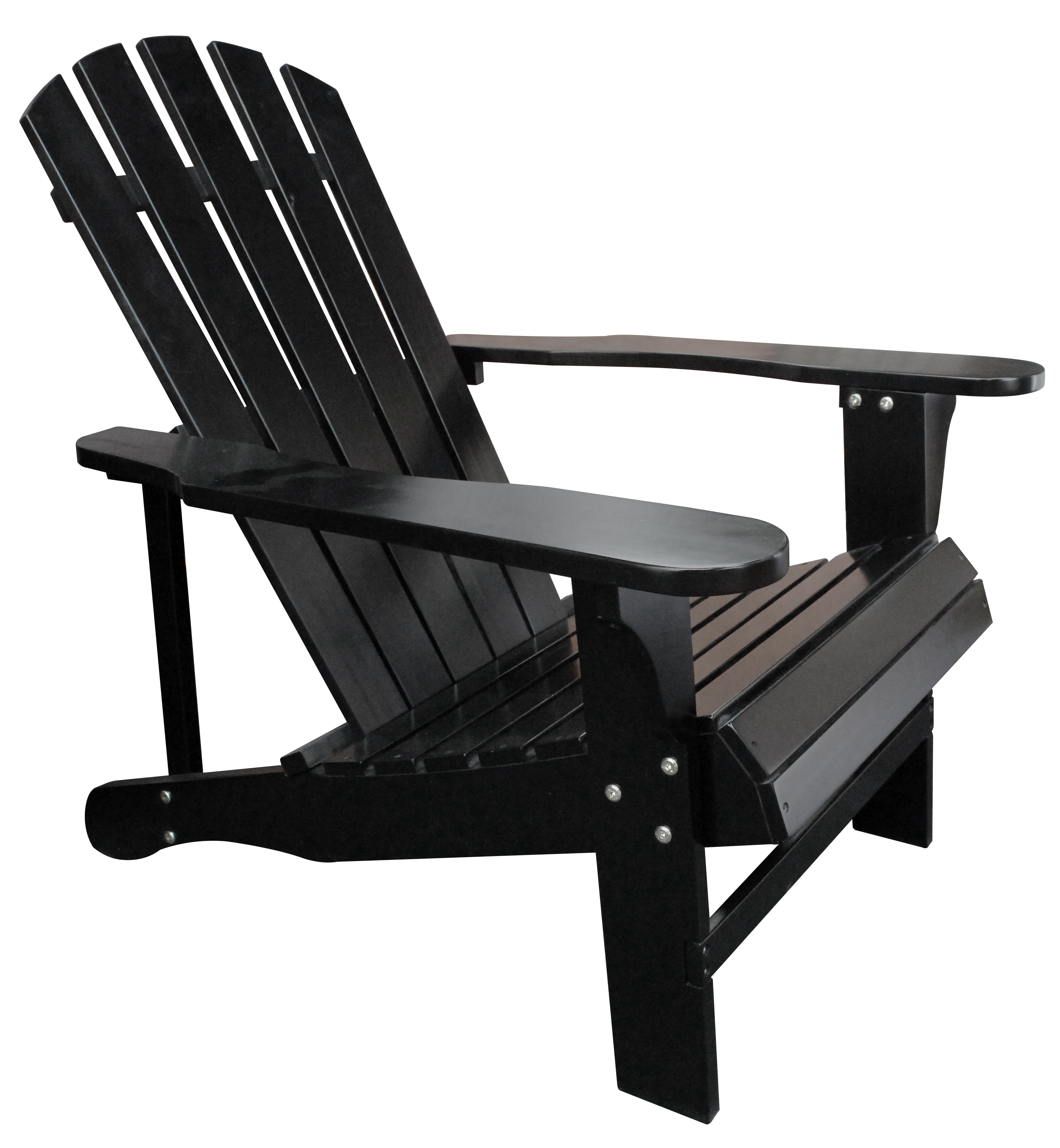 Leigh Country TX 39008 Adult Patio Adirondack Chair - Black