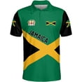 thumbnail image 2 of Lotusprinthandmade Personalized Jamaica Flag Jamaican Pride Polo Shirt (Lightweight) S-5XL Multicolor, 2 of 7